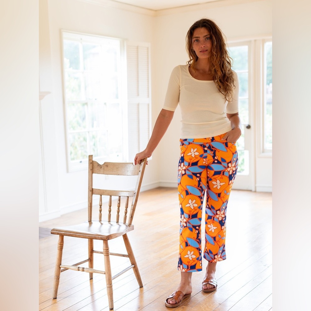 Lesley Evers AUDREY pant Orange‎ Blossom small New With Tags